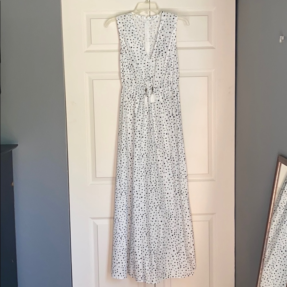 White polka dot dress